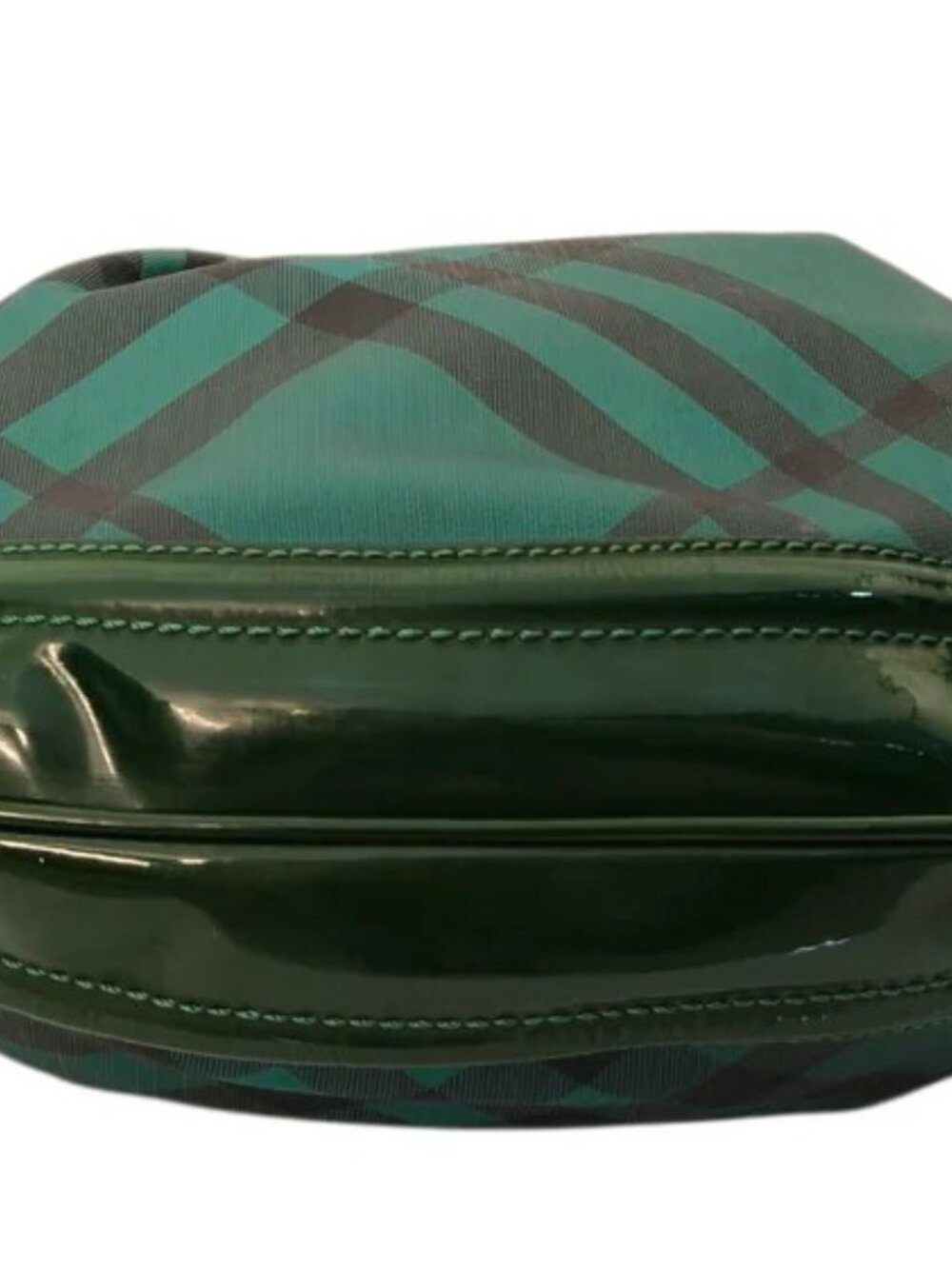 BURBERRY NOVACHECK GREEN HOBO BAG - Picture 2 of 9